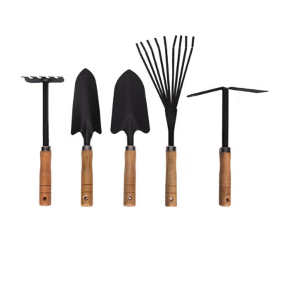 بررسی ست 5 عددی ابزار باغبانی دسته چوبی
