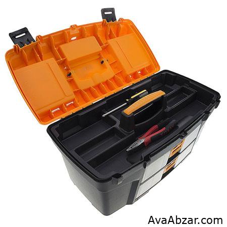 خرید جعبه ابزار 21 اینچ مانو قفل پلاستیکی به همراه ارگانایزرRLO21